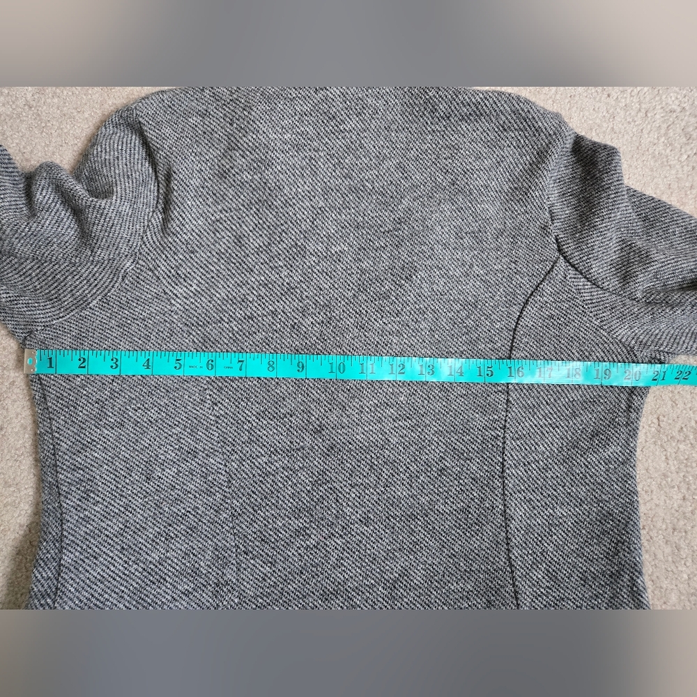 FREE PEOPLE NWT Wool Blend Long Grey Knit Longline Jacket/ Coatigan. Size Large - Picture 14 of 16